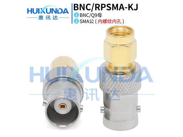 BNC/RPSMA-KJ BNC female to RPSMA male BNC male to SMA female threaded hole reverse pole connector