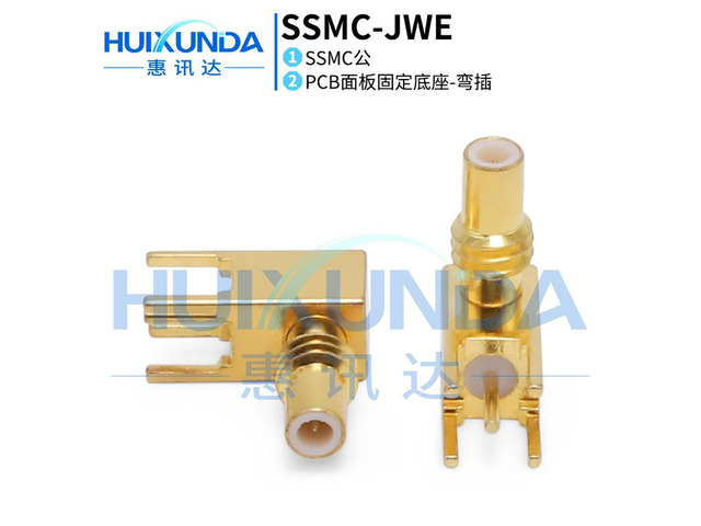 SSMC-JWE SSMC Bent Male Solder PCB Panel Socket, Mini SMC Male SSMC-JWHD Connector