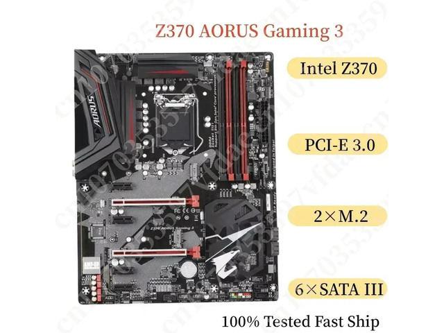 For Z370 Gaming 3 Motherboard 64GB LGA1151 DDR4 ATX Mainboard 100% Tested Fast Ship