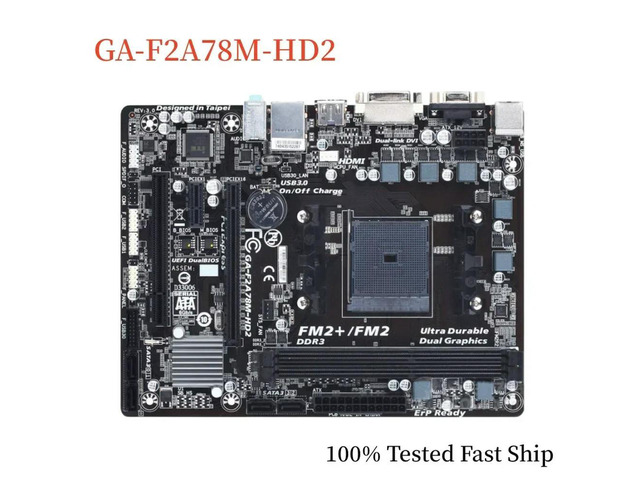 For GA-F2A78M-HD2 Motherboard A78 64GB Socket FM2/FM2+ DDR3 Micro ATX Mainboard 100% Tested Fast Ship