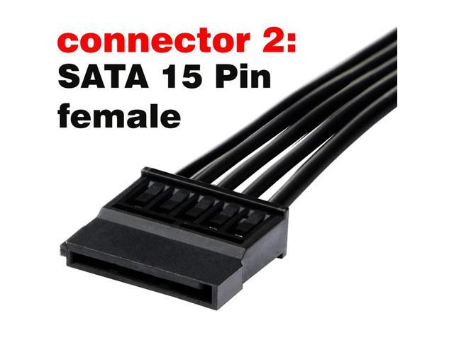 2Pcs SATA Power Extension Cable,15 Pin SATA Male To Female Extender Power Cable Adapter For Hard Drive Disk HDD,SSD,30CM