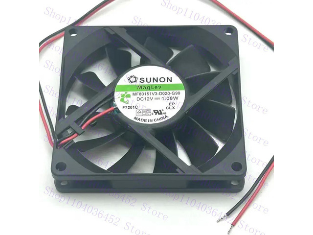 for ME80151V3-D020-G99 DC 12V 1.08W 80x80x15mm 2-Wire Server Cooling Fan