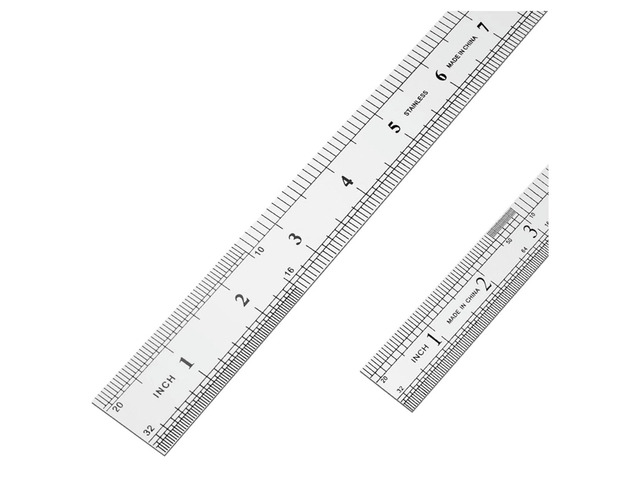 2X Stainless Steel Ruler 12 Inch + 6 Inch l Rulers