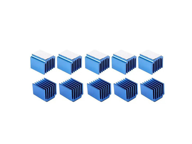 20Pcs 3D Printer Parts Blue Aluminum Stepper Driver Heatsink For TMC2100 LV8729 TMC2208 TMC2130