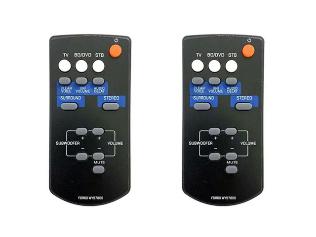 2X FSR60 WY57800 Replacement Remote Control For Yamaha WY57800 YAS101 YAS101BL