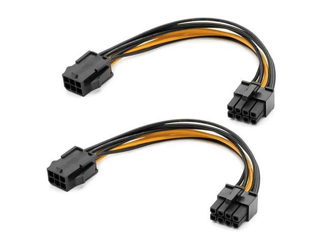 8 Pack Graphics Card 6 Pin To 8 Pin Pcie Adapter Power Cable (GPU Video Graphics Card Power Cable) 7.8 Inch