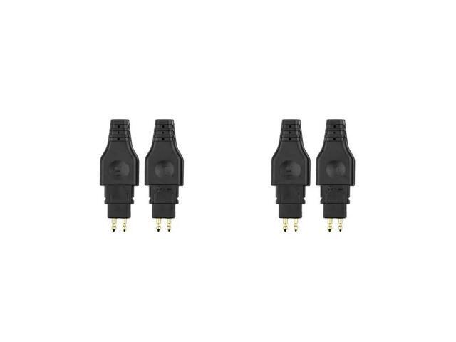 4 Pcs Mini Earphone Cable Pin Audio Headphone Jack Plug Connector For Sennheiser HD650 HD600 HD580 HD25 Black