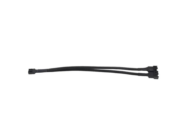 1 To 2 Way Braided Cable Y Splitter 3/4 Pin PWM Male Connector Fan Computer PC Fan Extension Adapter Cable
