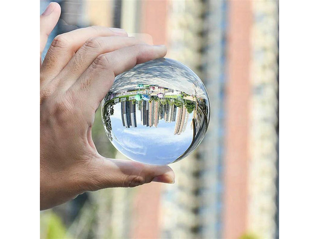 5X Transparent Color Glass Crystal Ball Healing Sphere Photography Props Ball Decor 30Mm