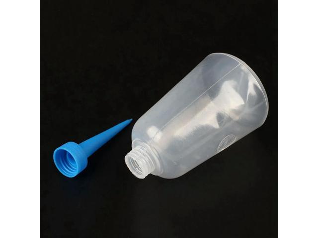 2X 250Ml Clear White Blue Plastic Liquid Glue Applicator Bottle