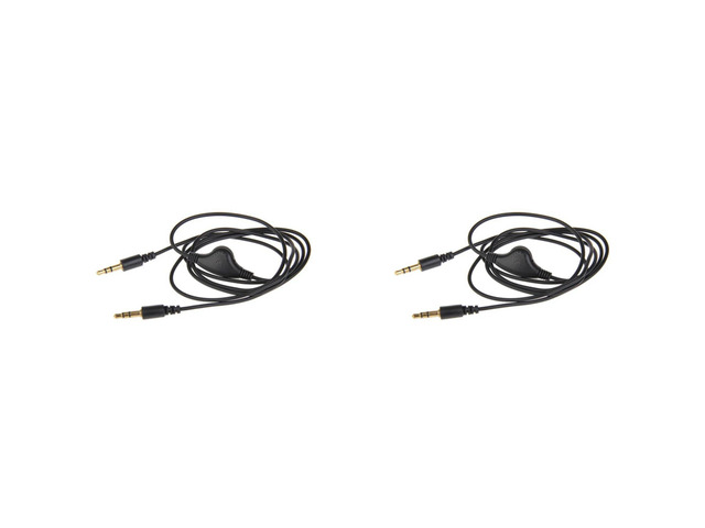2Pcs 3.5Mm Male To Male Jack Cable With Volume Control (1M) For At Home Or In The Car ( / Ipad / / )