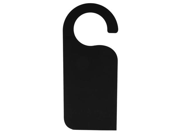 6 Pcs Wooden Door Sign Hanger Mini Double-Sided Wood Blackboard Chalkboard Message Notes Memo Board Door Knob Hanger Sign, Black