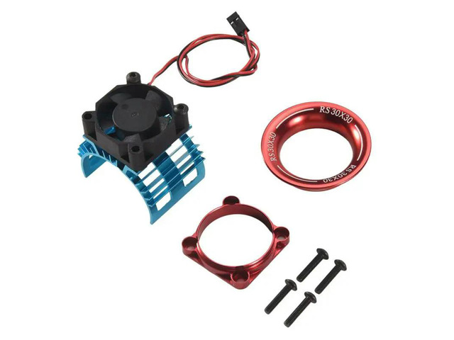 Motor Heatsink Cover+Cooling Fan For Wltoys A959-B 144001 124019 HSP 1/8 1/10 RC Car 540 550 3650 Size Motor Heat Sink
