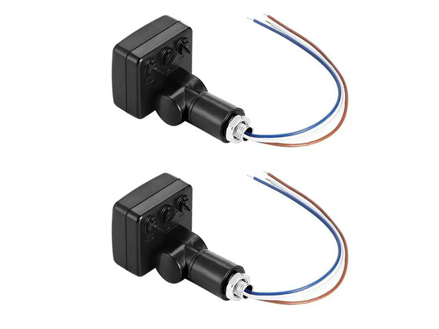 2X 220V Mini Human Body Infrared Sensor Infrared Body Sensor Switch LED Flood Light PIR Motion Sensor Adjustable Black