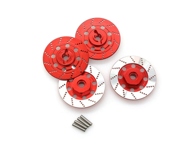 8PCS l Brake Disc Wheel Rim Box l Hex Adapter 12Mm For 1/10 Sakura D4 On-Road Racing RC Car Parts,Red
