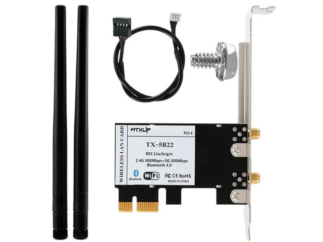 N1202 AR5B22 2.4G/5G Dual Band PCIE Wi-Fi Network Card With Bluetooth 4.0 For Desktop Pcsand Servers Network Adapter