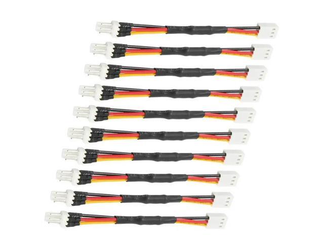 10PCS 3PIN Reduce PC Fan Speed Noise Extension Resistor Cable Wire 3 Pin Male To Female Connector For PC Fan