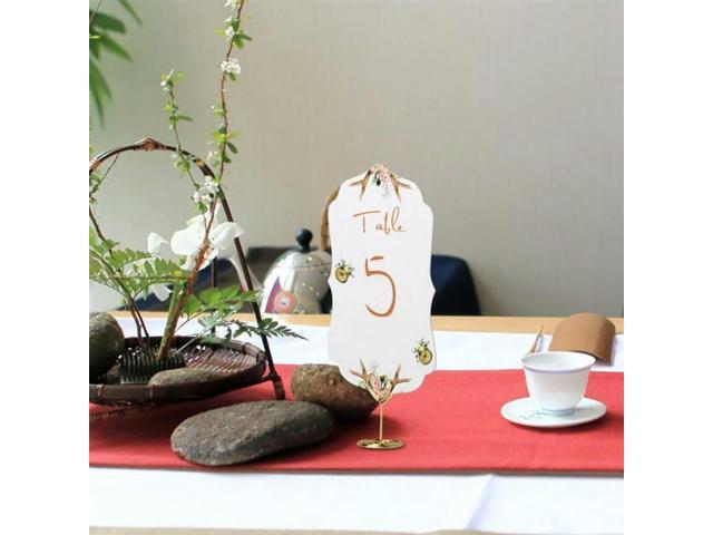 40PC Table Number Holders Place Card Holder Cards Stand Name Menu Clips Table Sign Holders For Party Gold