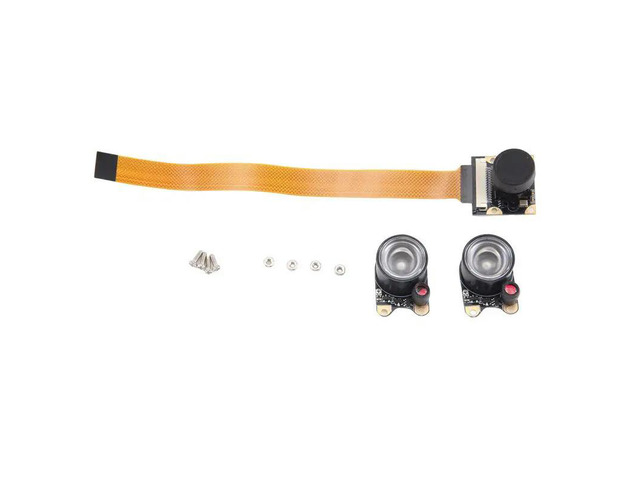 For Raspberry Pi 5/Zero/2W/W Camera Day And Night Vision Adjustable Focus Module, OV5647 5MP 1080P 130° Viewing Angle