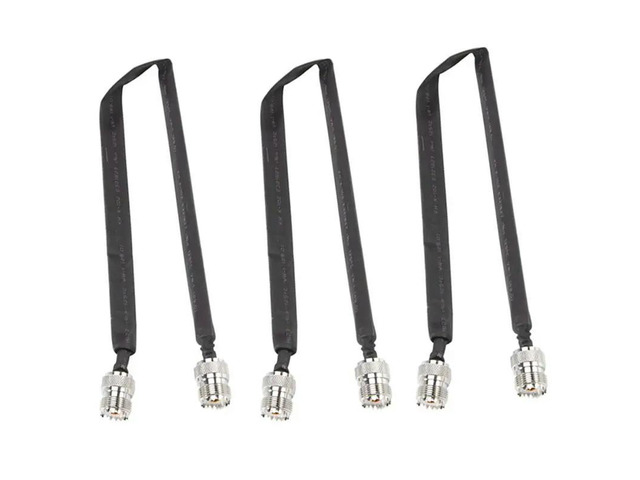 3X Door/Window Pass Through Flat RF Coaxial Cable SO239 UHF Female To UHF Female 50 Ohm RF Coax Pigtail Extension Cord