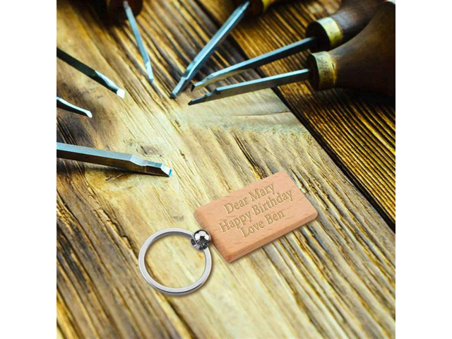 24X Wooden Key Ring Blank Wooden Key Chain DIY Personalized Wood Key Ring For DIY Crafts Decorations Gifts Pyrography