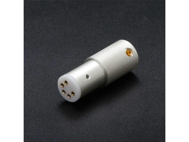 1PCS DS02 24K Gold Plated Copper Insulator 5Pin DIN Connector LP Turntable Recorder Vinyl Female Plug Jack