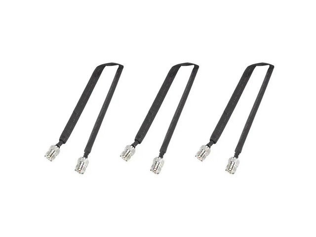 3X Window Pass Through Flat RF Coaxial Cable SO239 UHF Female To UHF Female 50 Ohm RF Coax Pigtail Extension Cord 20Cm