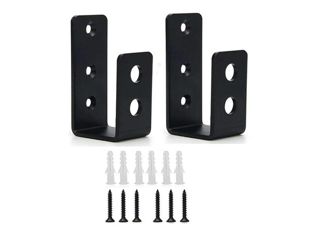 2Inch X 4Inch Door Barrier Clips Heavy Duty Open Rod Bracket U Shape Bracket For Barn Shed Garage Gate