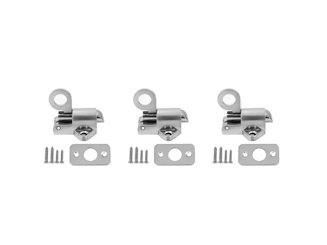 3X Home Security Spring Slide Bolt Window Door Automatic Latch Lock Self Closing