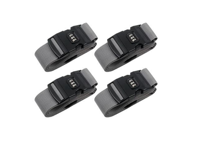 4Pcs Luggage Buckle Strap Password Lock Packing Belt Luggage Strap Travel Belt