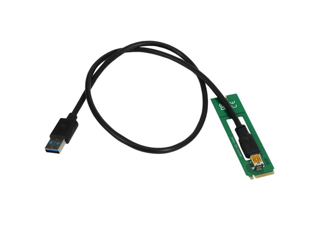 2X NGFF M.2 M Key To USB 3.0 PCI-E Riser Card M2 To USB3.0 PCIE 16X 1X Extender With Power For Litecoin Bitcoin Miner