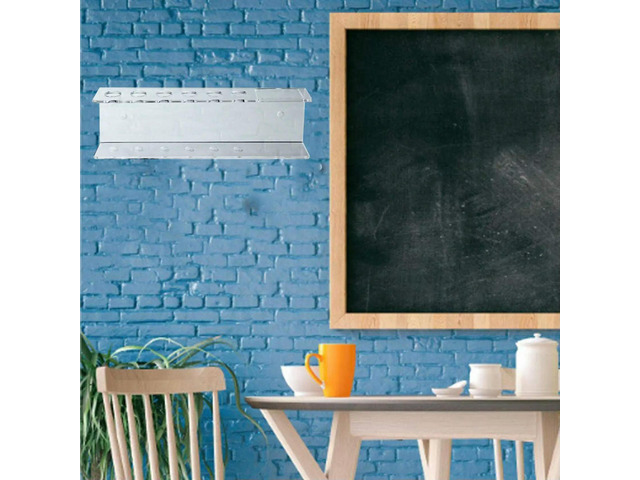 2X Wall-Mounted Acrylic Dry Erase Marker Holder, 6 Slot Clear Eraser Marker Organizer For Office School Home