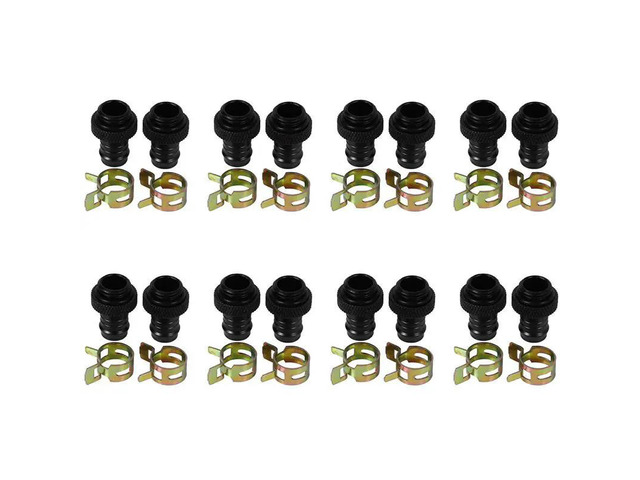 16Pcs Barb Fitting Computer Water Cooling Radiator Copper Heatsinks Cooler Clamp For 3/8 Inch Id Tubing G1/4 Chromed Del