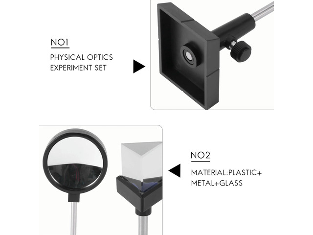 Physical Optics Experiment Set Convex Lens Concave Lens Triangular Prism Plane Mirror Convex Mirror Optical Lens