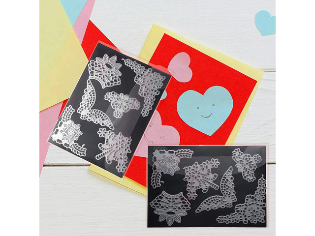 60 Pcs Clear Stamp And Die Bag Reseale Pocket Large Envelope Case For DIY Scrapbooking Paper Card