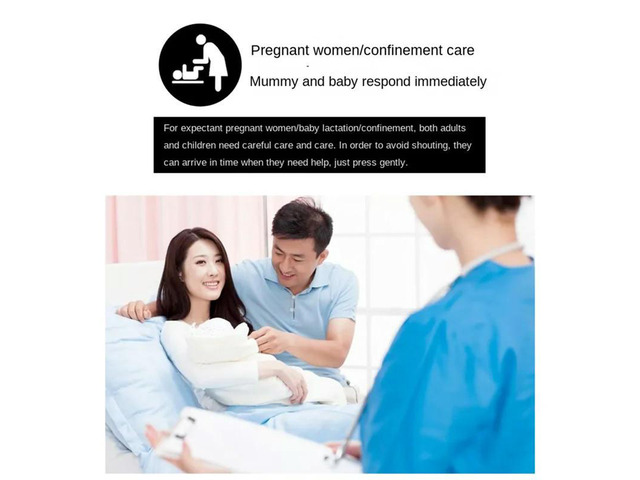 Call Button Pager Pager 5 Gear Door Bells 300M For /Elderly/Patient/Disabled/Pregnant Woman
