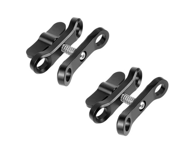 2X CNC Butterfly Clip Diving Clamp Light Connector Ball Head Mount Tripod Adapter For Go Pro 7 Sports SLR Cameras
