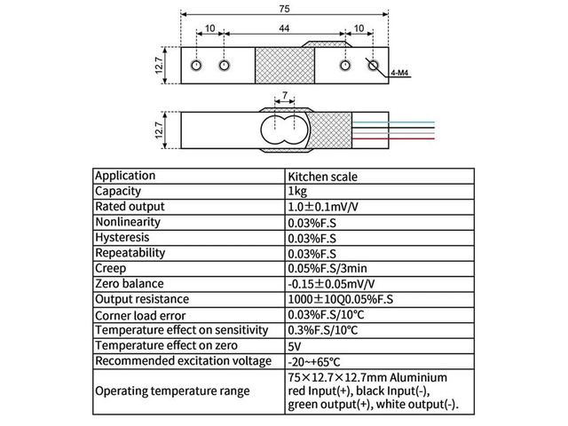 Digital Load Cell Weight Sensor-8 Sets 1KG Load Cell HX711 AD Weighit Amplifier Module Pressure Sensor Cell Amplifier
