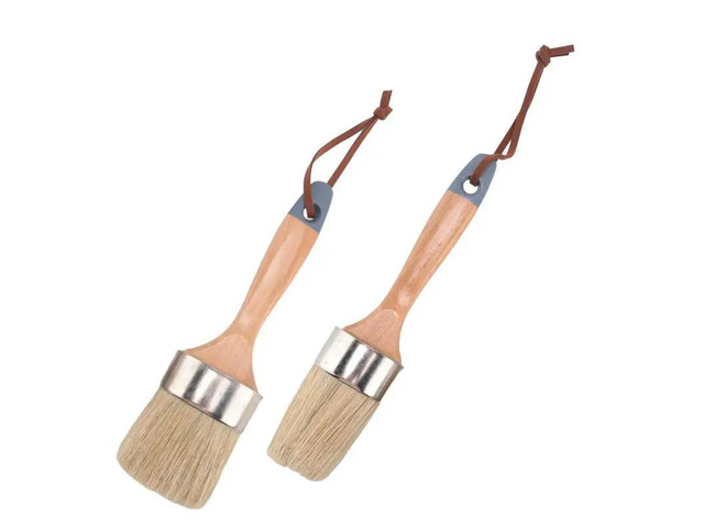 Wax And Chalk Paint Brush Wax Brushes For Furniture DIY Art Crafts, Natural Bristle