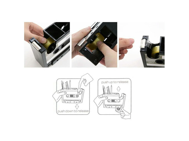 2X Cassette Tape Dispenser Pen Holder Vase Pencil Pot Stationery Desk Tidy Container Office Stationery Supplier Gift