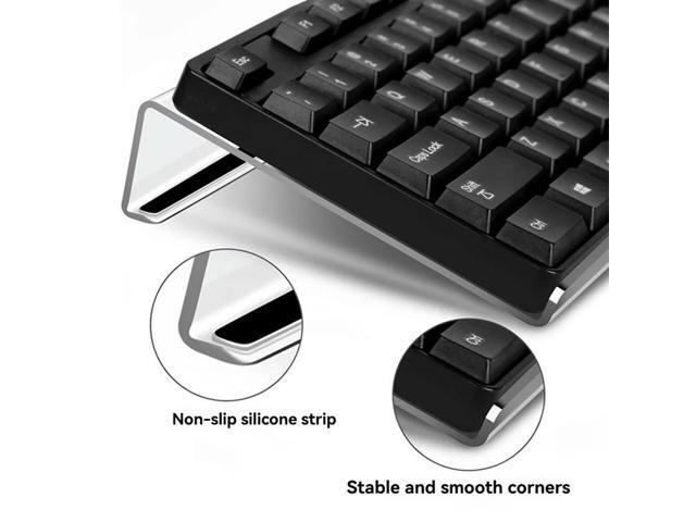Acrylic Keyboard Stand Transparent Ergonomic Tilt Riser For Improved Typing - Desk Laptop Keyboard Feet Lifter