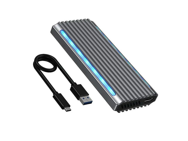 1 Set Aluminum Alloy RGB M.2 SSD Case M2 NVME NGFF SSD Enclosure For M2 NVME NGFF
