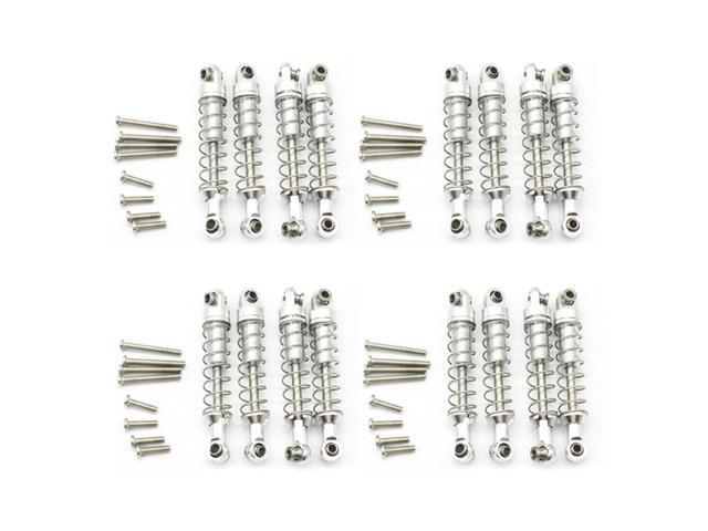16 Pcs l Shock Absorber Damper For WPL C14 C24 C34 MN D90 D91 D96 D99 D99S MN90 MN99S RC Car Upgrade Parts,Silver
