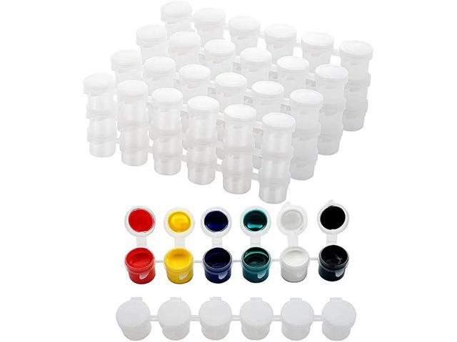 60 Strips Empty Paint Strips Paint Cup Pots Containers Painting Arts Crafts Supplies (5Ml/60Pc)