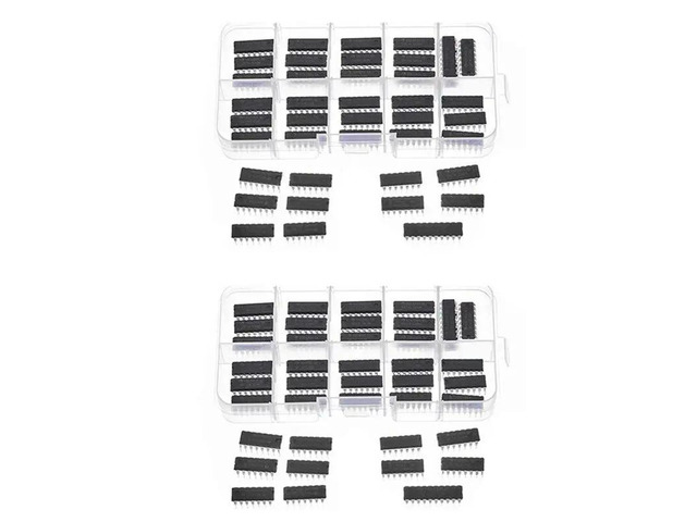 80Pcs 74Hcxx + 74Lsxx Series Logic IC Assortment Kit, Digital Integrated Chip(40Pcs 74Hcxx+40Pcs 74Lsxx)