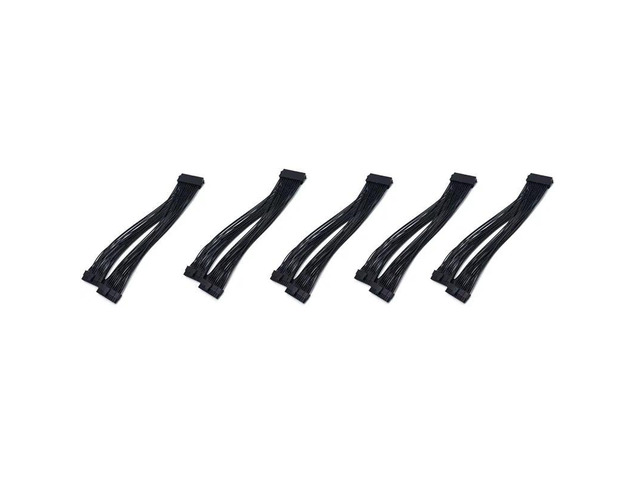 5X ATX 24Pin 1 To 2 Port Power Supply Extension Cable PSU Male To Female Splitter 24PIN Extension Cable