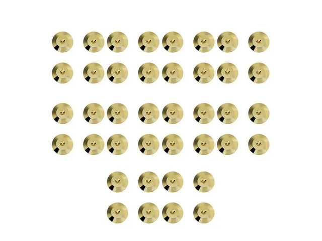 40 Pcs Speaker Pure Copper Spikes Pads Hifi Speaker Box Isolation Floor Stand Feet Cone Base Shoes Pad (Gold)