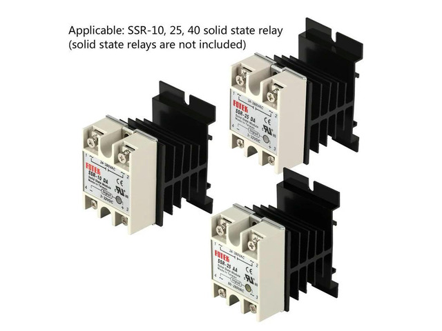Solid State Relay Heat Sink,12PCS Heatsink PID Temperature Controller Heat Sink For Solid State Relay And SSR Radiator