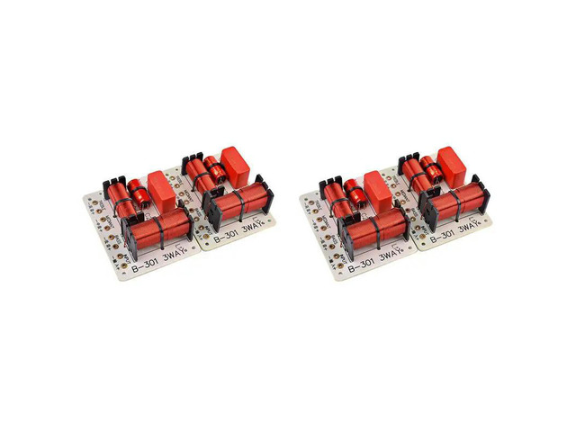 4Pcs 150W 3 Way Audio Speaker Crossover Treble + Midrange + Bass Crossover Speakers Filter Frequency Divider 1000 5000Hz