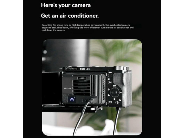 FB-CR05 Camera Cooling System Heat Sink Cooling Fan For FUJIFILM ZV-E1 A7M4 A6700 A72C R8 R7 R6 XT4